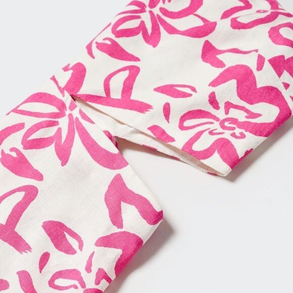 Mango printed linen blend dress with cut out details - Picture 8 of 10